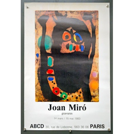 Aff. 47x65cm - Joan Miro Gravures ABCD 1983