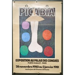 Aff. 40x60cm - Picabia Exposition au Palais des Congrès 1981