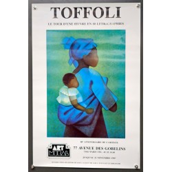 Aff. 40x61cm - Toffoli Le Tour d'une Oeuvre de 80 Lithographies Art Mural 1987