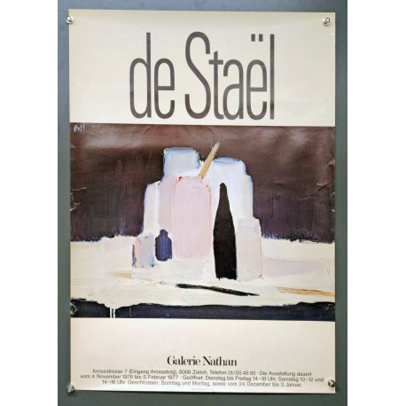 Aff. 45x64cm - Nicolas de Stael Galerie Nathan