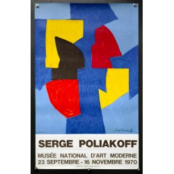 Aff. 42x67cm - Serge Poliakoff Musée National d'Art Moderne 1970
