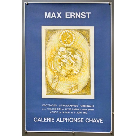 Aff. 52x77cm - Max Ernst 1970 Galerie Alphonse Chave Vence Frottages Lithographies Originaux