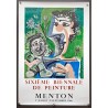 Aff. 48x72cm - 6e Biennale de Peinture à Menton 1966 Picasso