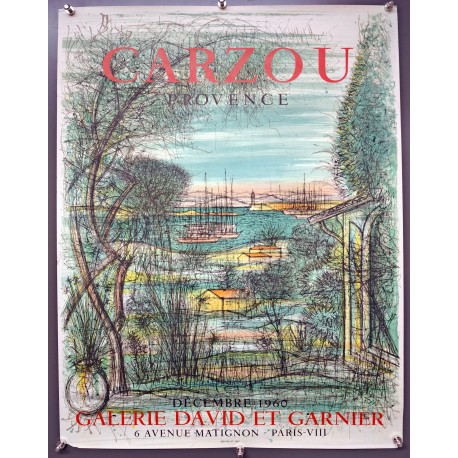 Aff. 48x66cm - Carzou Provence Galerie David et Garnier 1960