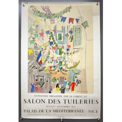 Aff. 49x72cm - Raoul Dufy Salon des Tuilleries Palais de la Méditerrannée 1957