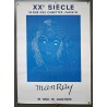Aff. 54x76cm - Man Ray Femme Blanche sur Bleu XXe Siècle 1970