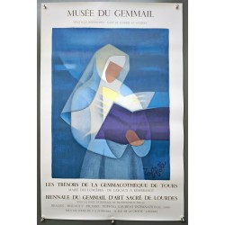 Aff. 51x76cm - Toffoli Les trésors de la Gemmacothèque de Tours Musée du Gemmail 1969