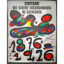 Aff. 52x69cm - Joan Miro Centenari del Centre Excursionista de Catalunya 1876 1976