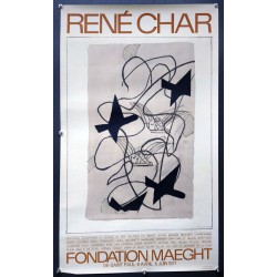Aff. 50x78cm - René Char Etude de Georges Braque Fondation Maeght 1971