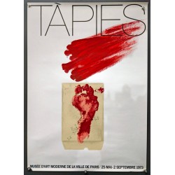 Aff. 50x72cm - Tapies Musée d'art Moderne de la Ville de Paris (Peinture Originale) 1973
