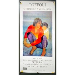 Aff. 39x73cm - Toffoli Tendresse Vieux Métier Art Mural 1982
