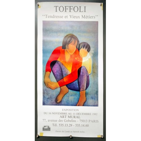 Aff. 39x73cm - Toffoli Tendresse Vieux Métier Art Mural 1982
