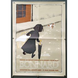 Aff. 49x69cm - Bonnard Exposition chez Huguette Berès Gouaches Dessins 1981