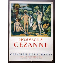 Aff. 50x69cm - Paul Cézanne Hommage à Cézane Orangerie des Tuileries 1954