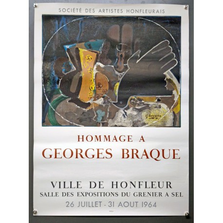 Aff. 53x73cm - Georges Braque Hommage à George Braque Honfleur 1964