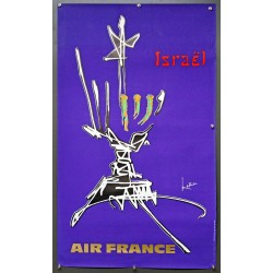 Aff. 60x100cm - Air France Israel Georges Mathieu