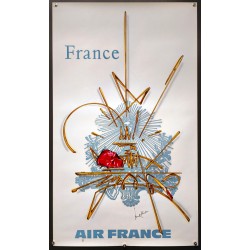 Aff. 60x100cm - Air France France Georges Mathieu