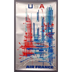 Aff. 60x100cm - Air France USA Georges Mathieu