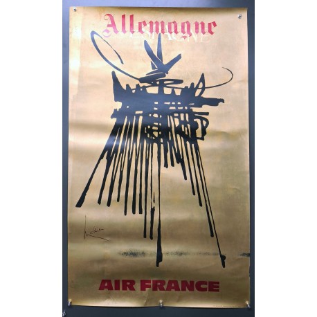 Aff. 60x100cm - Air France Allemagne Georges Mathieu Etat C