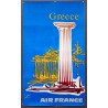 Aff. 60x100cm - Air Farnce Grèce Geroges Mathieu Etat B+