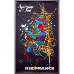 Aff. 60x100cm - Air France Amérique du Sud Georges Mathieu Etat A