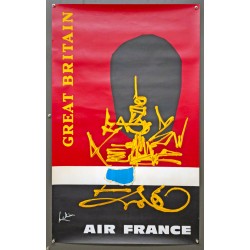 Aff. 60x100cm - Air France Grande Bretagne Georges Mathieu