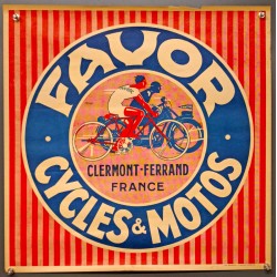 Aff. 50x50cm - Favor Cycles et Motos Clermont Ferrand