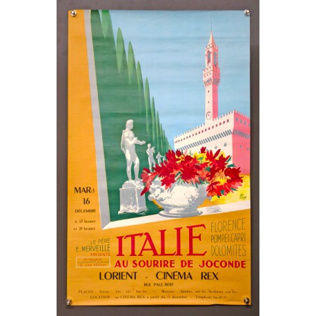 Aff. 40x65cm - Italie Au Sourire de Joconde