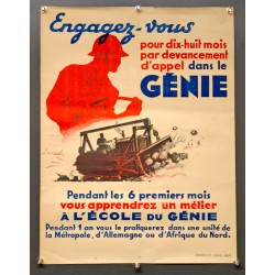 Aff. 40x55cm - Engagez Vous Pour Dix Huit Mois par Devancement d'appel dans le Génie