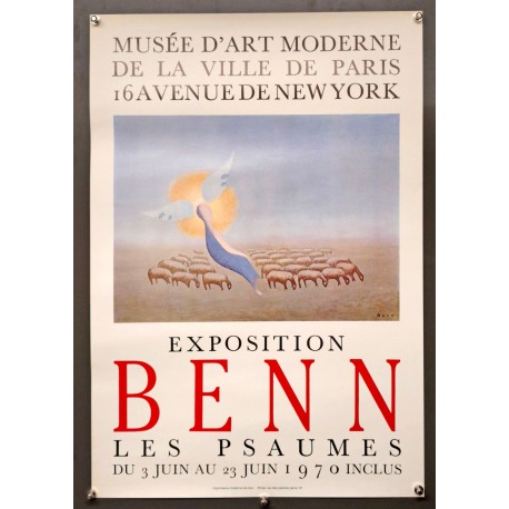 Aff. 44x64cm - Benn Les Pseaumes Musée d'art moderne de la Ville de Paris 1970