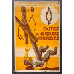 Aff. 39x59cm - Faites des Noeuds Corrects