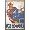 Aff. 39x59cm - Pas de mise en marche si le protecteur n'est pas en place
