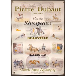 Aff. 49x71cm - Pierre Dubaut Petite Rétrospective Deauville Saison 1986 Galerie Anne Apesteguy