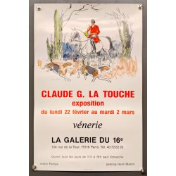 Aff. 32x50cm - Claude G La Touche Exposition Vénerie La Galerie du 16e