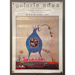 Aff. 49x65cm - Spiridon Galerie Ades Hommage à Dali 1978