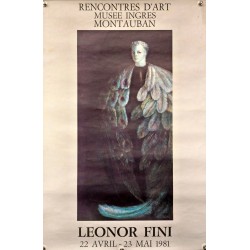 Aff. 45x70cm - Leonor Fini Rencontres d'Art Musée Ingres 1981
