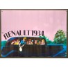 Aff. 64x45cm - Renault 1934 Enfants Tête par la Fenêtre