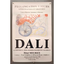 Aff. 40x60cm - Dali Lithographies et Gravures Hotel Meurice 1984