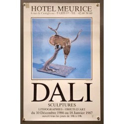 Aff. 40x60cm - Dali Persistance de la Mémoire Lithographies et Gravures Hotel Meurice 1987