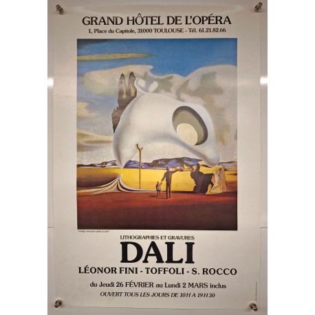 Aff. 40x60cm - Dali Vestiges ataviques après la pluie Grand Hotel de l'Opéra