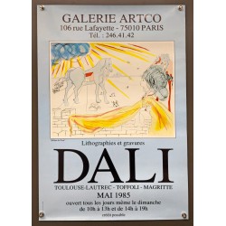 Aff. 40x60cm - Dali Helene de Troie Galerie Artco 1985