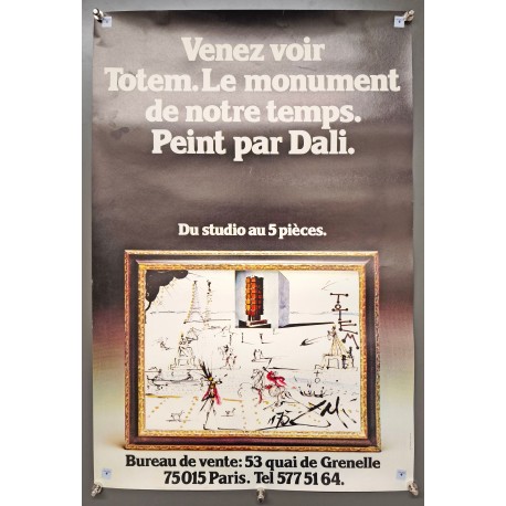 Aff. 41x60cm - Dali Totem Le Monument de notre temps Du studio au 5 pièces