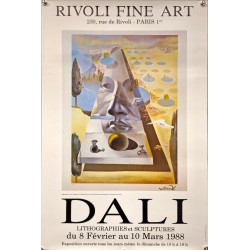 Aff. 40x62cm - Dali Apparition du Visage de l'Aphrodite de Cnide Rivoli Fine Art 1988