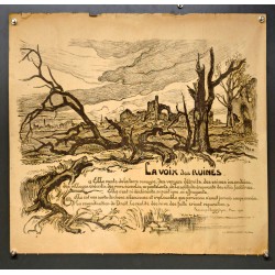 Aff. 60x50cm - La Voix des Ruines 1918