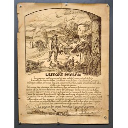 Aff. 50x65cm - L'Effort Paysan 1918