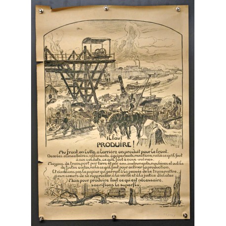 Aff. 50x65cm - L'Accueil de la Suisse aux Rapatriés 1918