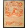 Aff. 47x61cm - L'Amérique Lutte pour l'Indépendance des Deux Mondes 1918