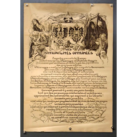Aff. 45x65cm - Les Nationalités Opprimées 1918