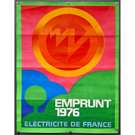 Aff. 58x76cm - Emprunt 1976 EDF
