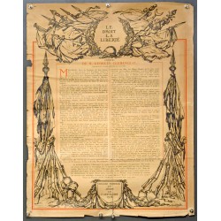 Aff. 55x71cm - Le Droit La Liberté Discours de Clémenceau 17 Septembre 1918